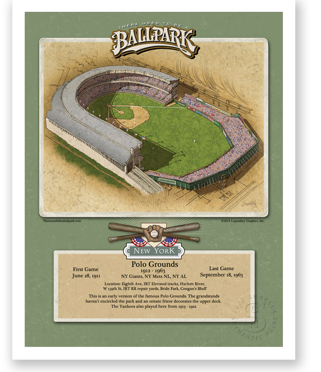 11" x 14" print of the Polo Grounds in its mid life of existence.