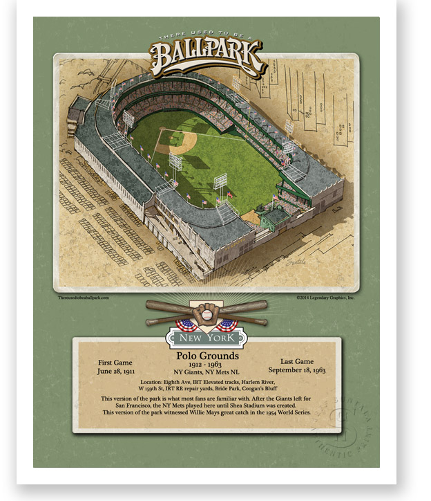 11" x 14" of the late great Polo Grounds 