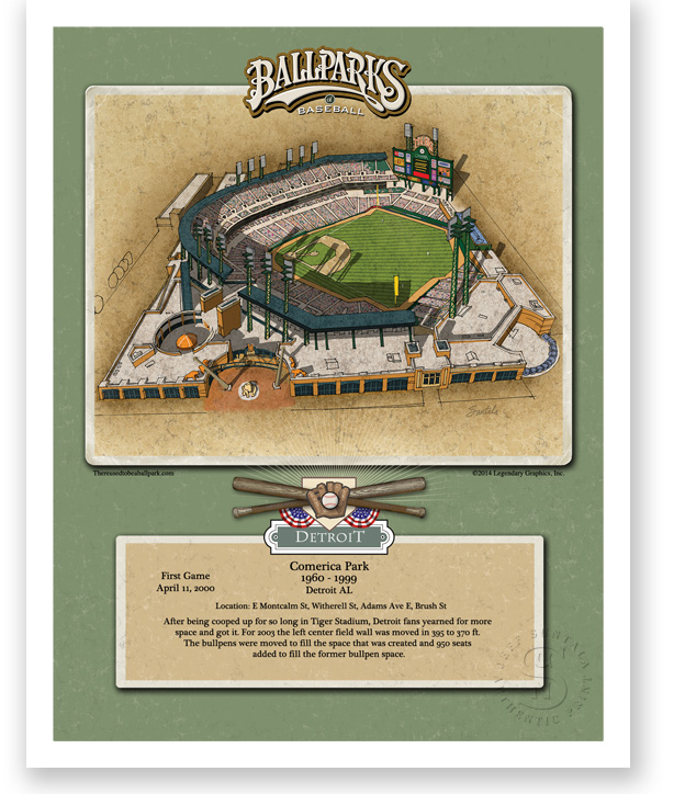 Poster of Comerica Park Detroit