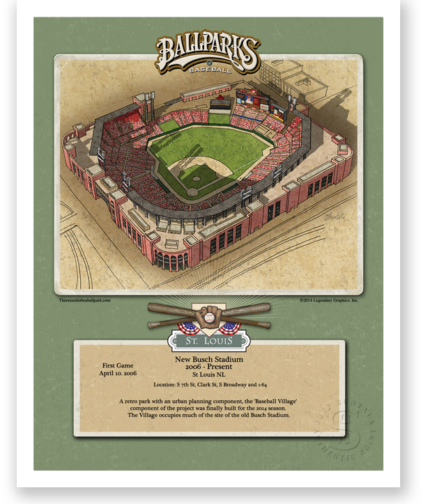 11" x 14" print of New Busch Stadium
