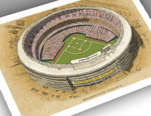 thumbnail of 13x19 print of Three Rivers Stadium