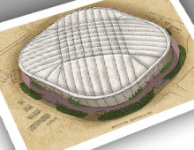 thumbnail of 13x19 print of Metrodome