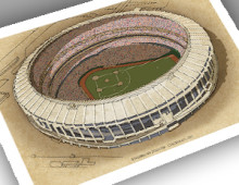 thumbnail of 13x19 print of Riverfront Stadium
