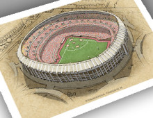 thumbnail of 13x19 print of Veterans Stadium