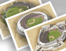 thumbnail of All 3 individual Washington ballpark 13x19 prints
