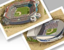 Thumbnail of 13x19 prints of both Miami ballparks.